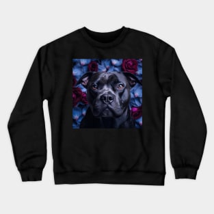 Black Staffy Crewneck Sweatshirt